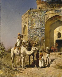 La vieille mosquée aux carreaux bleus à l